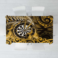 New Zealand Darts Tablecloth Maori Koru Dartboard Gold Flame LT05 Gold - Polynesian Pride