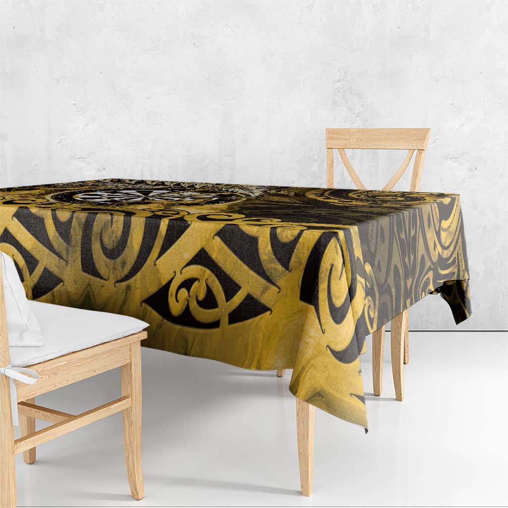 New Zealand Darts Tablecloth Maori Koru Dartboard Gold Flame LT05 - Polynesian Pride