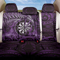 New Zealand Darts Back Car Seat Cover Maori Koru Dartboard Purple Flame LT05 One Size Purple - Polynesian Pride