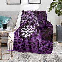 New Zealand Darts Blanket Maori Koru Dartboard Purple Flame LT05 - Polynesian Pride