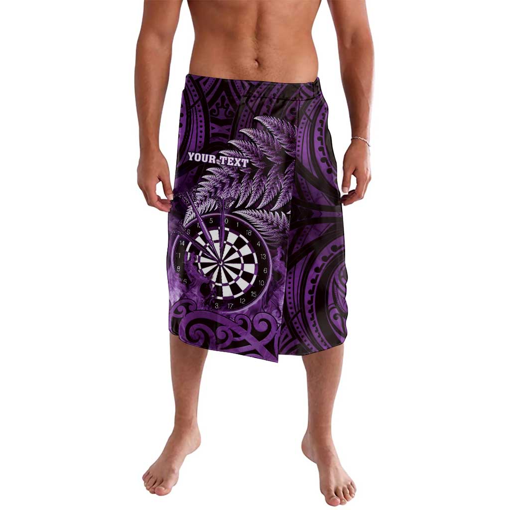 Personalised New Zealand Darts Lavalava Maori Koru Dartboard Purple Flame LT05 Purple - Polynesian Pride