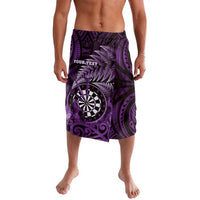 Personalised New Zealand Darts Lavalava Maori Koru Dartboard Purple Flame LT05 Purple - Polynesian Pride