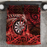 New Zealand Darts Bedding Set Maori Koru Dartboard Red Flame LT05 Red - Polynesian Pride