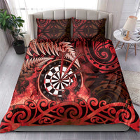 New Zealand Darts Bedding Set Maori Koru Dartboard Red Flame LT05 - Polynesian Pride