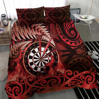 New Zealand Darts Bedding Set Maori Koru Dartboard Red Flame LT05 - Polynesian Pride
