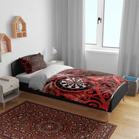New Zealand Darts Bedding Set Maori Koru Dartboard Red Flame LT05 - Polynesian Pride