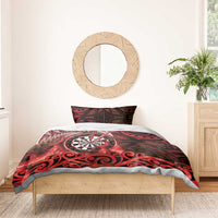 New Zealand Darts Bedding Set Maori Koru Dartboard Red Flame LT05 - Polynesian Pride