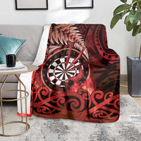 New Zealand Darts Blanket Maori Koru Dartboard Red Flame LT05 - Polynesian Pride