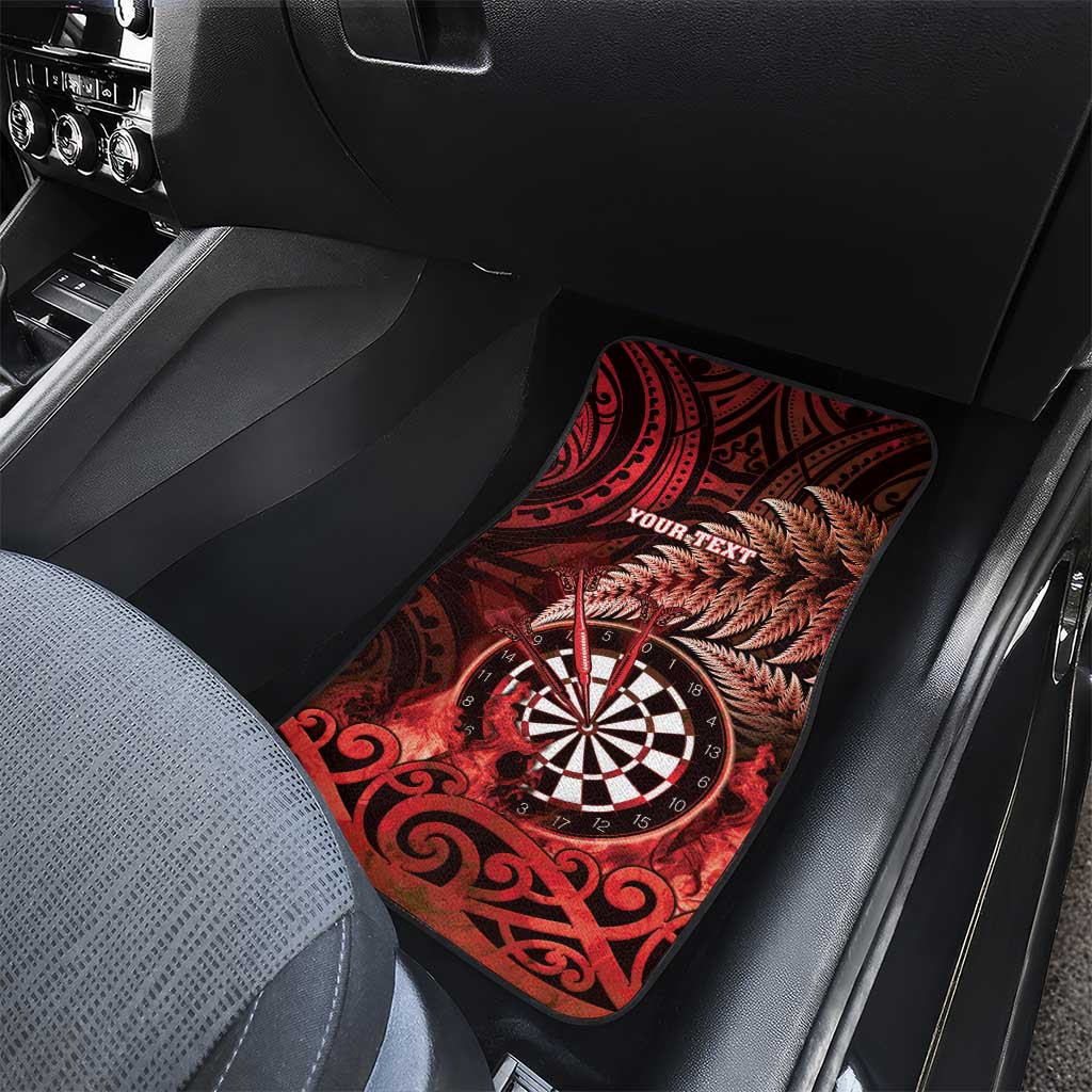 New Zealand Darts Car Mats Maori Koru Dartboard Red Flame LT05 - Polynesian Pride