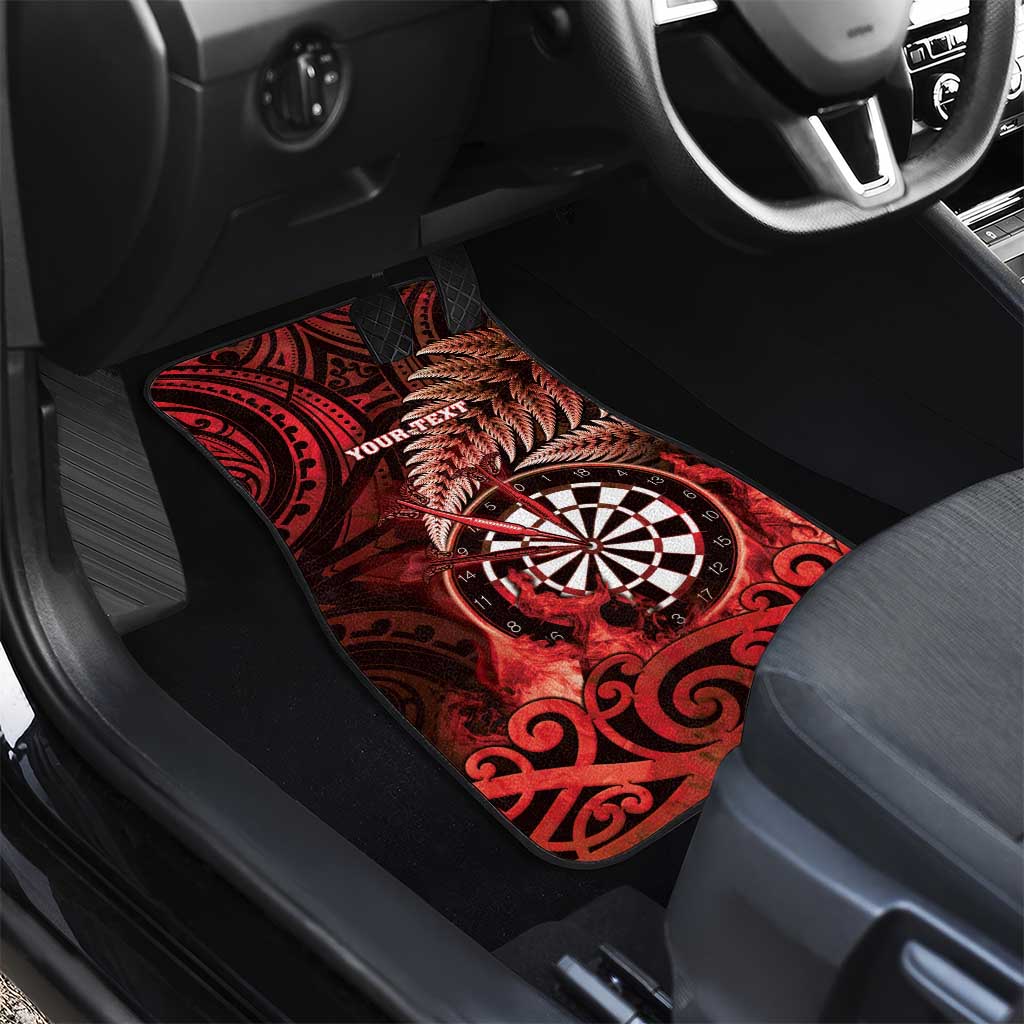 New Zealand Darts Car Mats Maori Koru Dartboard Red Flame LT05 - Polynesian Pride