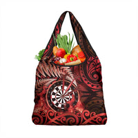 New Zealand Darts Grocery Bag Maori Koru Dartboard Red Flame LT05 1-pack One Size Red - Polynesian Pride