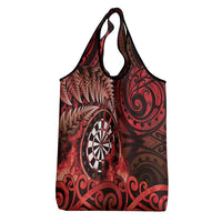New Zealand Darts Grocery Bag Maori Koru Dartboard Red Flame LT05 - Polynesian Pride