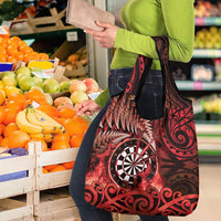 New Zealand Darts Grocery Bag Maori Koru Dartboard Red Flame LT05 - Polynesian Pride