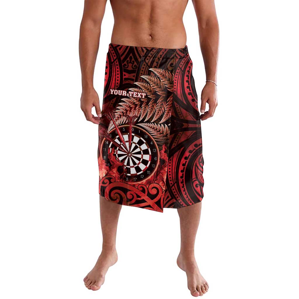 Personalised New Zealand Darts Lavalava Maori Koru Dartboard Red Flame LT05 Red - Polynesian Pride