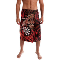 Personalised New Zealand Darts Lavalava Maori Koru Dartboard Red Flame LT05 Red - Polynesian Pride