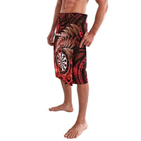 Personalised New Zealand Darts Lavalava Maori Koru Dartboard Red Flame LT05 - Polynesian Pride