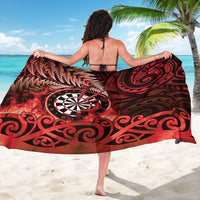 New Zealand Darts Sarong Maori Koru Dartboard Red Flame LT05 - Polynesian Pride
