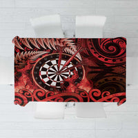 New Zealand Darts Tablecloth Maori Koru Dartboard Red Flame LT05 Red - Polynesian Pride