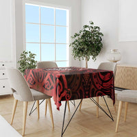 New Zealand Darts Tablecloth Maori Koru Dartboard Red Flame LT05 - Polynesian Pride