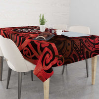 New Zealand Darts Tablecloth Maori Koru Dartboard Red Flame LT05 - Polynesian Pride