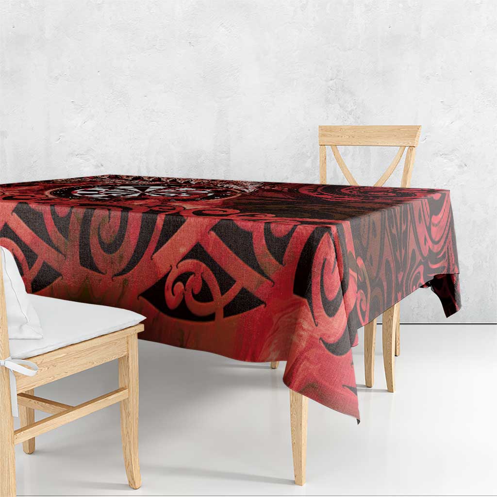 New Zealand Darts Tablecloth Maori Koru Dartboard Red Flame LT05 - Polynesian Pride