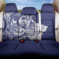 Guam Chief Quipuha Back Car Seat Cover Polynesian Pattern With Guasali Flowers LT05 One Size Navy - Polynesian Pride