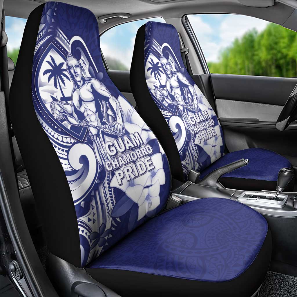 Guam Chief Quipuha Car Seat Cover Polynesian Pattern With Guasali Flowers LT05 - Polynesian Pride