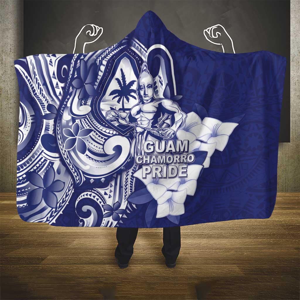 Guam Chief Quipuha Hooded Blanket Polynesian Pattern With Guasali Flowers LT05 - Polynesian Pride