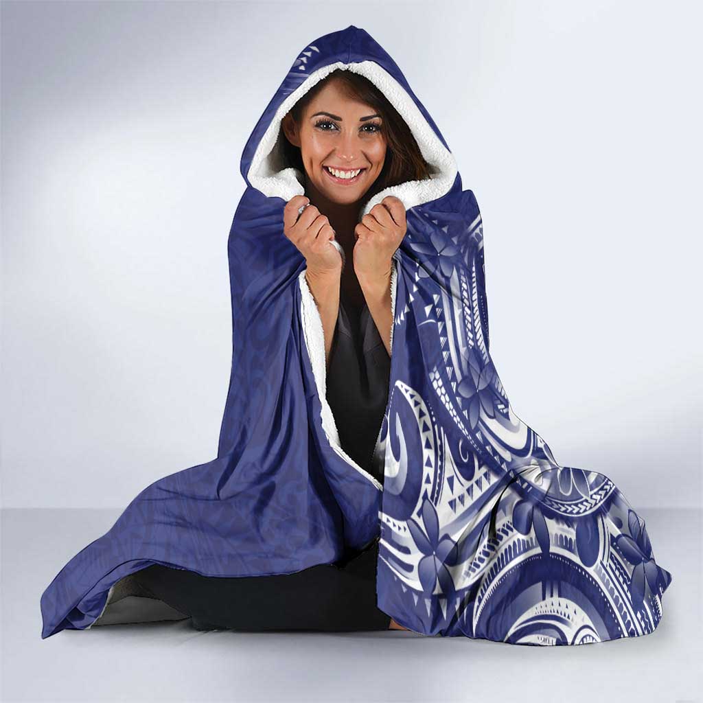 Guam Chief Quipuha Hooded Blanket Polynesian Pattern With Guasali Flowers LT05 - Polynesian Pride