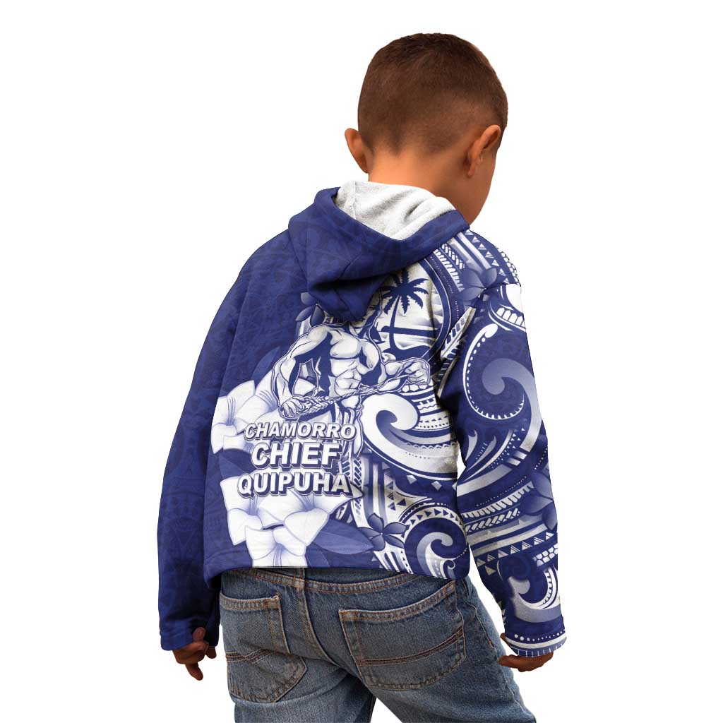Guam Chief Quipuha Kid Hoodie Polynesian Pattern With Guasali Flowers LT05 - Polynesian Pride