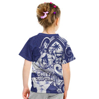 Guam Chief Quipuha Kid T Shirt Polynesian Pattern With Guasali Flowers LT05 - Polynesian Pride