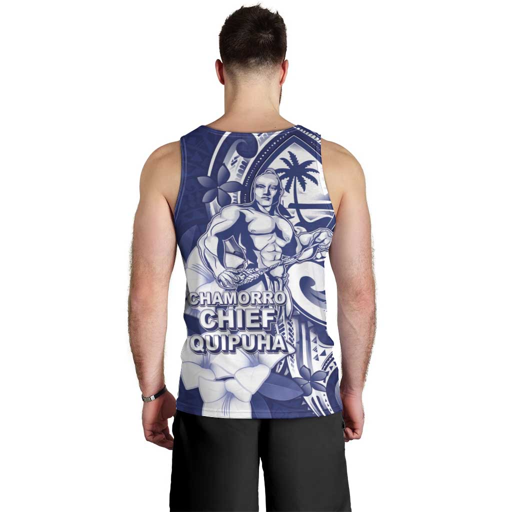 Guam Chief Quipuha Men Tank Top Polynesian Pattern With Guasali Flowers LT05 - Polynesian Pride