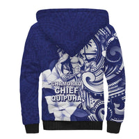 Guam Chief Quipuha Sherpa Hoodie Polynesian Pattern With Guasali Flowers LT05 - Polynesian Pride