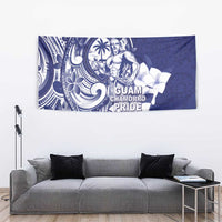 Guam Chief Quipuha Tapestry Polynesian Pattern With Guasali Flowers LT05 - Polynesian Pride