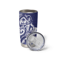 Guam Chief Quipuha Tumbler Cup Polynesian Pattern With Guasali Flowers LT05 - Polynesian Pride