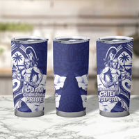 Guam Chief Quipuha Tumbler Cup Polynesian Pattern With Guasali Flowers LT05 - Polynesian Pride
