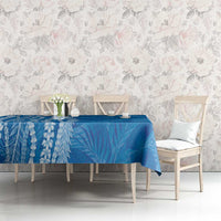 Hawaii Prince Kuhio Tablecloth Blue Hawaiian Lau Maia With Leis LT05 - Polynesian Pride