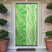 Hawaii Prince Kuhio Door Cover Lime Green Hawaiian Lau Maia With Leis LT05 Green - Polynesian Pride