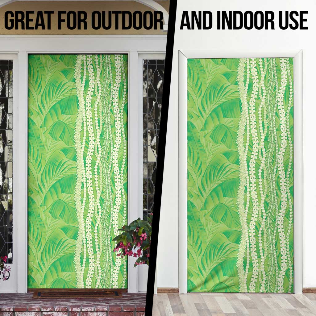 Hawaii Prince Kuhio Door Cover Lime Green Hawaiian Lau Maia With Leis LT05 - Polynesian Pride