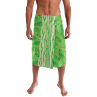 Hawaii Prince Kuhio Lavalava Lime Green Hawaiian Lau Maia With Leis LT05 Green - Polynesian Pride
