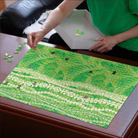 Hawaii Prince Kuhio Puzzle Lime Green Hawaiian Lau Maia With Leis LT05 - Polynesian Pride