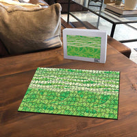 Hawaii Prince Kuhio Puzzle Lime Green Hawaiian Lau Maia With Leis LT05 - Polynesian Pride
