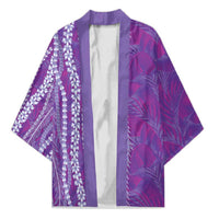 Hawaii Prince Kuhio Kimono Violet Hawaiian Lau Maia With Leis LT05 Unisex Violet - Polynesian Pride