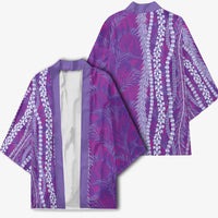 Hawaii Prince Kuhio Kimono Violet Hawaiian Lau Maia With Leis LT05 - Polynesian Pride