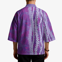 Hawaii Prince Kuhio Kimono Violet Hawaiian Lau Maia With Leis LT05 - Polynesian Pride