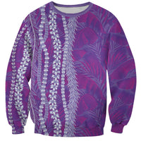 Hawaii Prince Kuhio Sweatshirt Violet Hawaiian Lau Maia With Leis LT05 Unisex Violet - Polynesian Pride