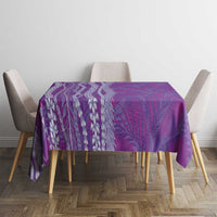 Hawaii Prince Kuhio Tablecloth Violet Hawaiian Lau Maia With Leis LT05 - Polynesian Pride