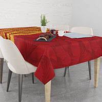 Hawaii Prince Kuhio Tablecloth Red Hawaiian Lau Maia With Leis LT05 - Polynesian Pride