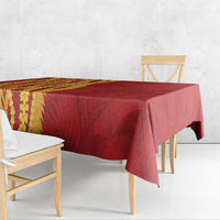 Hawaii Prince Kuhio Tablecloth Red Hawaiian Lau Maia With Leis LT05 - Polynesian Pride