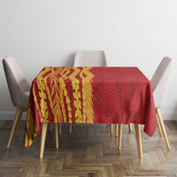 Hawaii Prince Kuhio Tablecloth Red Hawaiian Lau Maia With Leis LT05 - Polynesian Pride